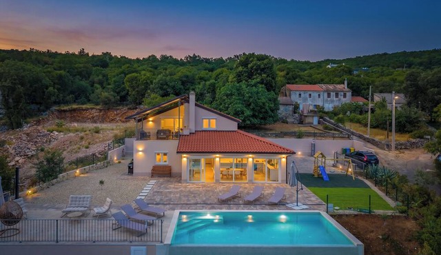Holiday Home Elora Seaview Private Pool And Garden, Kostrena, Croatia in Kostrena